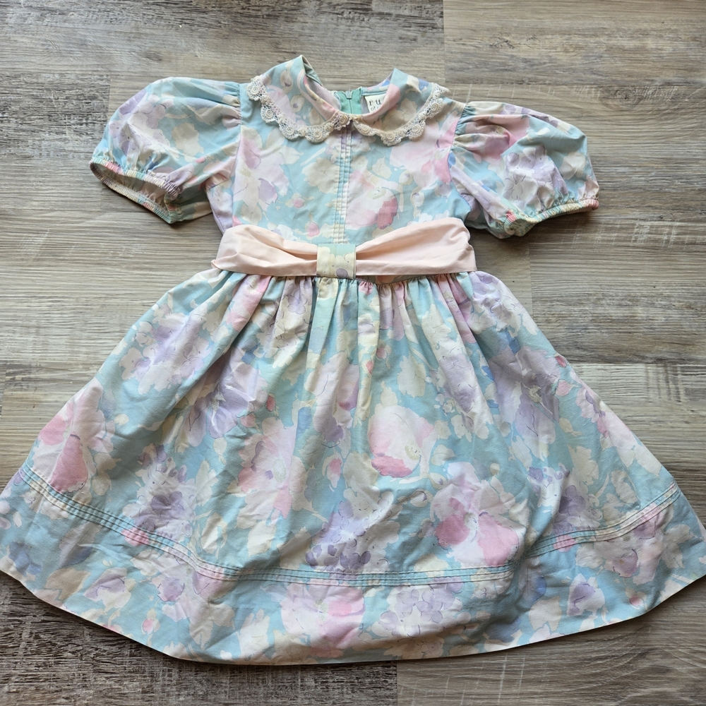 Elegant Floral Kids Dress with Bow